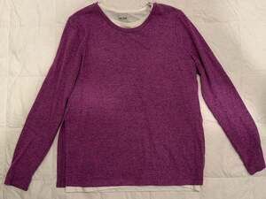 NIC+ZOE Women's Purple Harbour Town Layered Long Sleeve Tunic Top XS